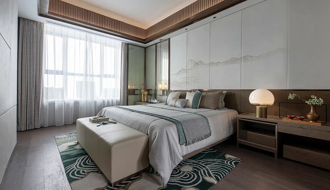 新中式风格家装设计复式装修效果图-卧室 新中式风格家装设计复式装修效果图-卧室