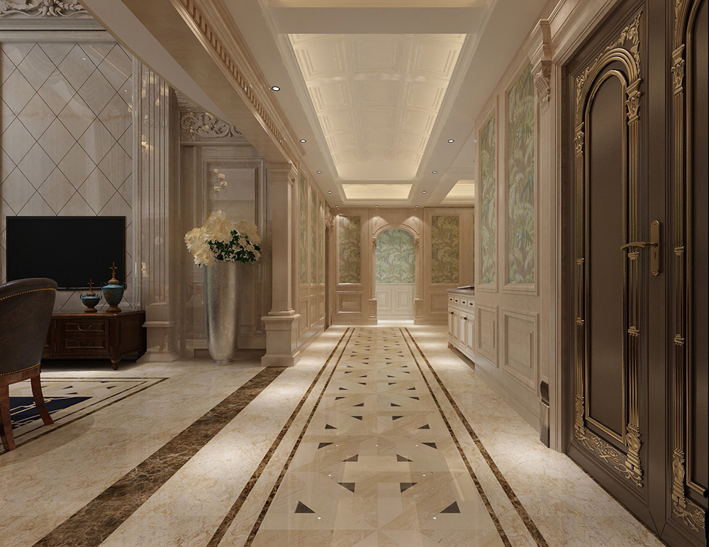 欧式风格别墅装修设计效果图-美的御海东郡别墅460平米-别墅走廊装修设计 欧式风格别墅装修设计效果图-美的御海东郡别墅460平米-别墅走廊装修设计