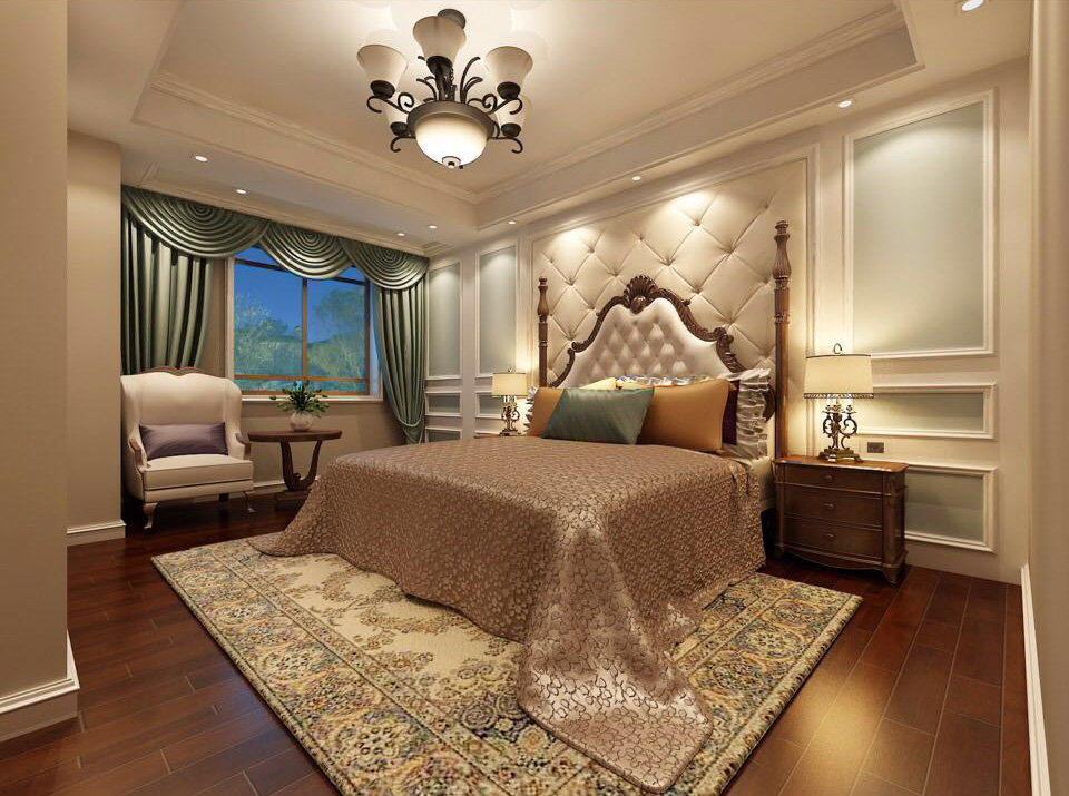 装修公司美式风格别墅装修效果图-客卧 装修公司美式风格别墅装修效果图-客卧