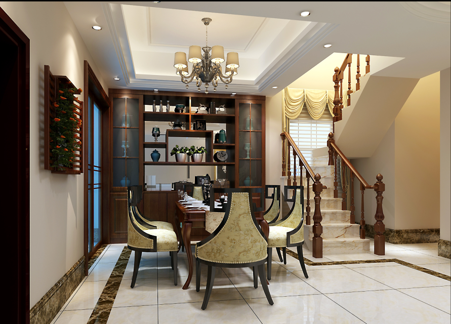佛山装修公司美式风格室内装修效果图-餐厅 佛山装修公司美式风格室内装修效果图-餐厅