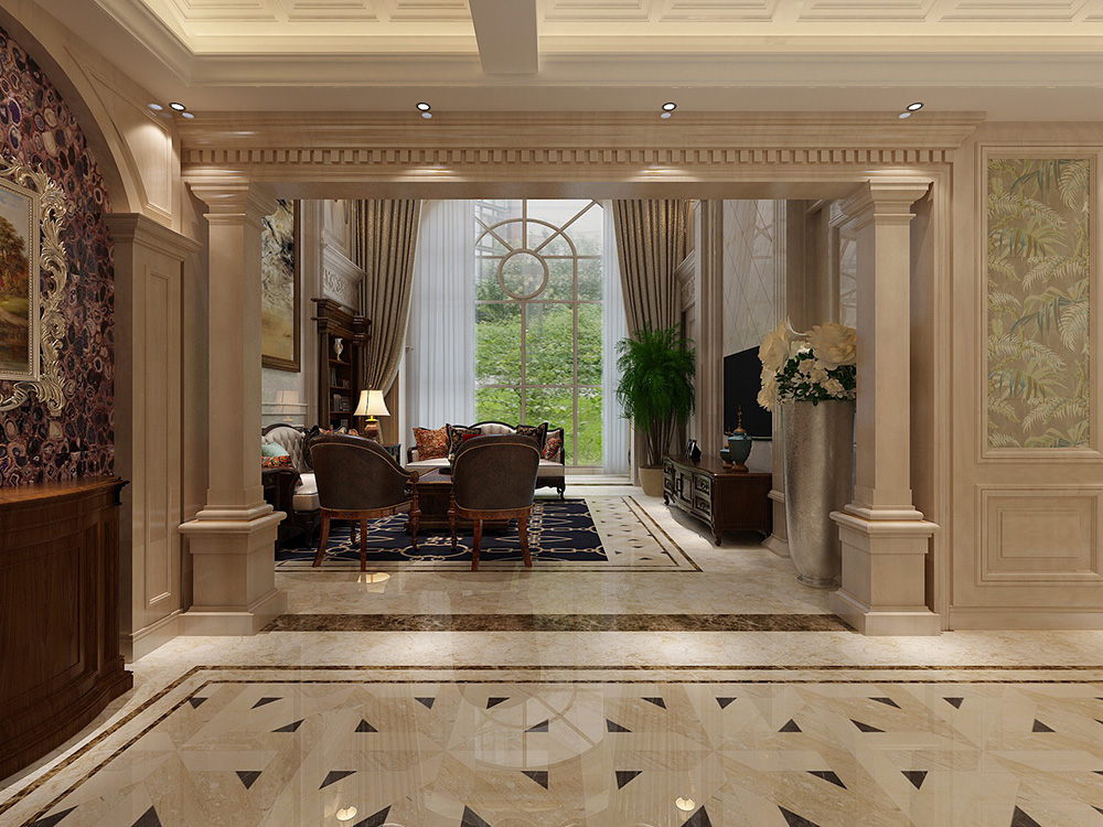 欧式风格别墅装修设计效果图-美的御海东郡别墅460平米-别墅走廊装修设计 欧式风格别墅装修设计效果图-美的御海东郡别墅460平米-别墅走廊装修设计